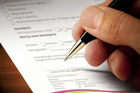 Erst wenn Sie ganz sicher sind, können Sie unterschreiben.